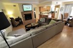 Sectional sofa provides plenty of space to relax